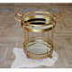 Gold serving table on wheels made of metal with mirror finish. Grand Present 96018 Gold serving table on wheels made of metal with mirror finish. Grand Present 96018
