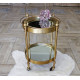 Serving table on wheels made of metal with mirror top Grand Present 96022 Serving table on wheels made of metal with mirror top Grand Present 96022