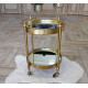 Serving table on wheels made of metal with mirror top Grand Present 96022 Serving table on wheels made of metal with mirror top Grand Present 96022