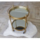Serving table on wheels made of metal with mirror top Grand Present 96022 Serving table on wheels made of metal with mirror top Grand Present 96022