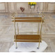 Serving table on wheels made of metal and glass Grand Present 21031 Serving table on wheels made of metal and glass Grand Present 21031