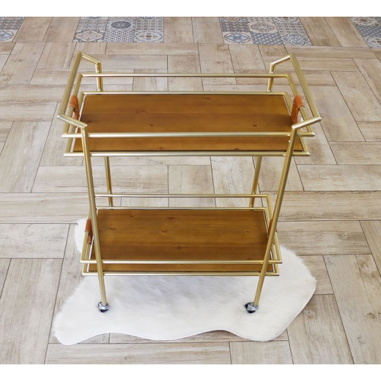 Serving table on wheels made of metal and glass Grand Present 21031 Serving table on wheels made of metal and glass Grand Present 21031