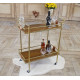 Serving table on wheels made of metal and glass Grand Present 21031 Serving table on wheels made of metal and glass Grand Present 21031