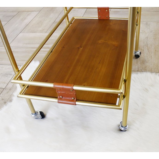 Serving table on wheels made of metal and glass Grand Present 21031 Serving table on wheels made of metal and glass Grand Present 21031