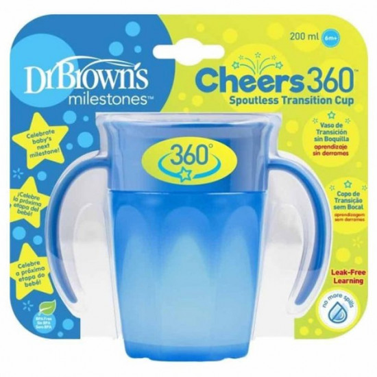Чашка-непроливайка Dr. Browns із ручками 360; Колір - Синій (TC71004-INTL) Чашка-непроливайка Dr. Browns із ручками 360; Колір - Синій (TC71004-INTL)