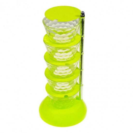 Herb and spice rack with 5 bowls Supretto rotating (Art. 7182-0001) Herb and spice rack with 5 bowls Supretto rotating (Art. 7182-0001)