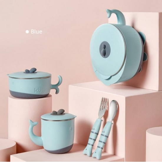 Feeding set Kub color Turquoise 6 items Feeding set Kub color Turquoise 6 items