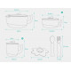 Feeding set Kub color Turquoise 6 items Feeding set Kub color Turquoise 6 items