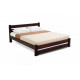 Double Bed made of pine wood 120*190 Prestige MECANO color Dark walnut 19MKR09 Double Bed made of pine wood 120*190 Prestige MECANO color Dark walnut 19MKR09