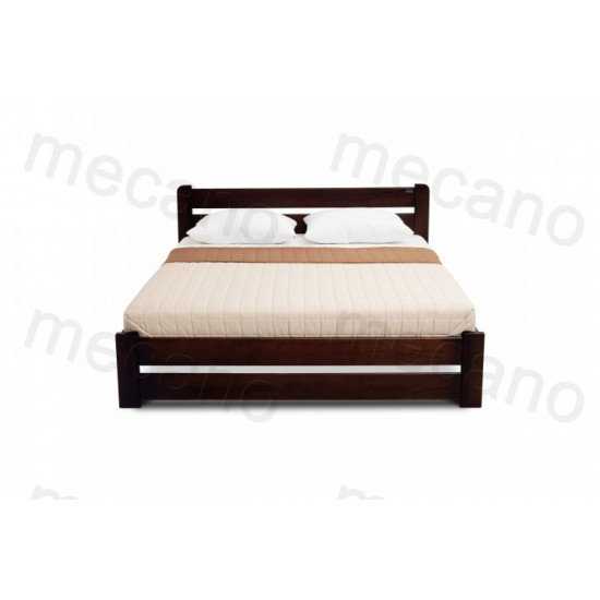 Double Bed made of pine wood 120*190 Prestige MECANO color Dark walnut 19MKR09 Double Bed made of pine wood 120*190 Prestige MECANO color Dark walnut 19MKR09