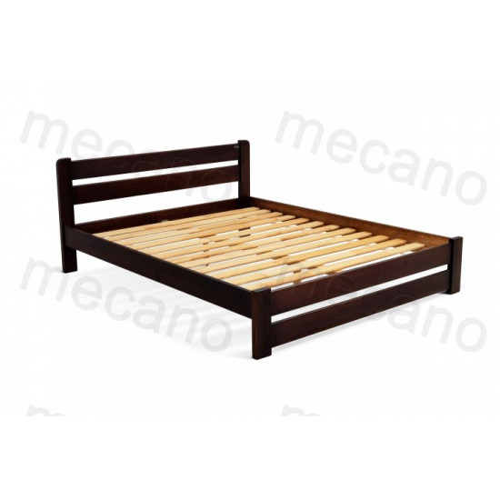Double Bed made of pine wood 120*190 Prestige MECANO color Dark walnut 19MKR09 Double Bed made of pine wood 120*190 Prestige MECANO color Dark walnut 19MKR09