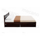 Double Bed made of pine wood 120*190 Prestige MECANO color Dark walnut 19MKR09 Double Bed made of pine wood 120*190 Prestige MECANO color Dark walnut 19MKR09