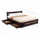 Double Bed made of pine wood 120*190 Prestige MECANO color Dark walnut 19MKR09 Double Bed made of pine wood 120*190 Prestige MECANO color Dark walnut 19MKR09