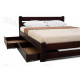 Double Bed made of pine wood 120*190 Prestige MECANO color Dark walnut 19MKR09 Double Bed made of pine wood 120*190 Prestige MECANO color Dark walnut 19MKR09