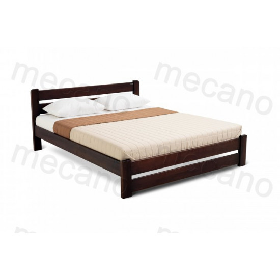 Double Bed made of pine wood 120*190 Prestige MECANO color Dark walnut 19MKR09 Double Bed made of pine wood 120*190 Prestige MECANO color Dark walnut 19MKR09