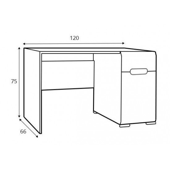 Computer desk BRW Azteca BIU1D1S/8/12 Computer desk BRW Azteca BIU1D1S/8/12