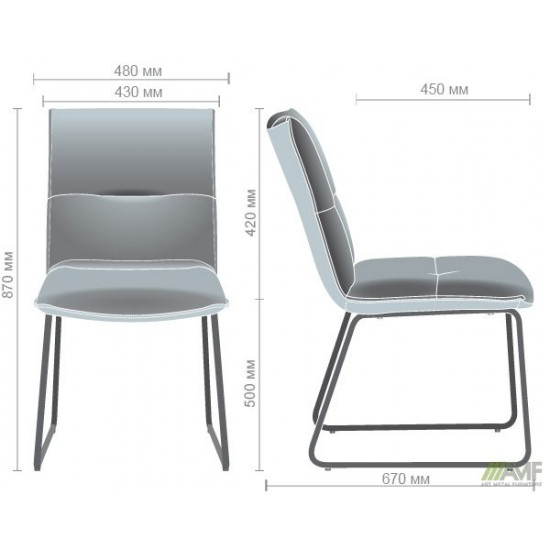 Стул Alphabet J black/dark amber 870*480*670 Сталь/Кожзаменитель AMF Стул Alphabet J black/dark amber 870*480*670 Сталь/Кожзаменитель AMF