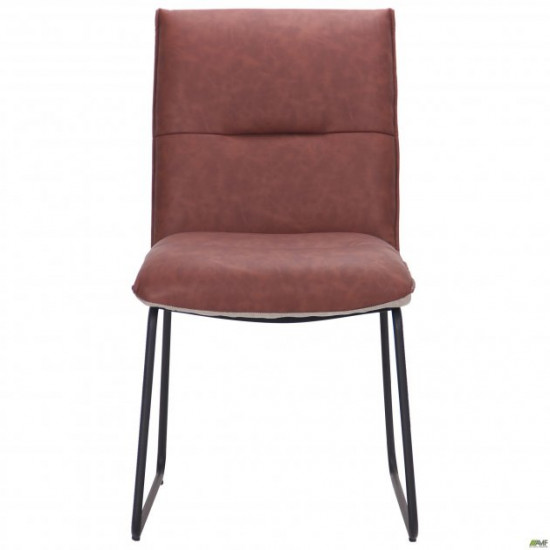 Стул Alphabet J black/dark amber 870*480*670 Сталь/Кожзаменитель AMF Стул Alphabet J black/dark amber 870*480*670 Сталь/Кожзаменитель AMF