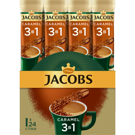 Кавовий напій Jacobs Monarch 3в1 FD Caramel 15 г х 24 шт (8714599104385) Кавовий напій Jacobs Monarch 3в1 FD Caramel 15 г х 24 шт (8714599104385)