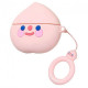 Силіконовий футляр Smile Fruits series для навушників AirPods + кільце Peach 2 Силіконовий футляр Smile Fruits series для навушників AirPods + кільце Peach 2