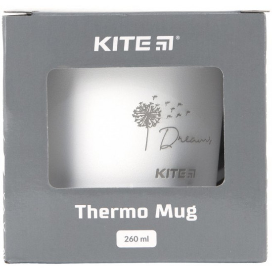 Термокружка Kite 260 мл Белая (K21-324-01) Термокружка Kite 260 мл Белая (K21-324-01)