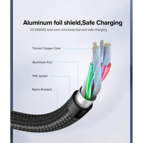 Магнітний кабель Ugreen USB-Type-C 100см