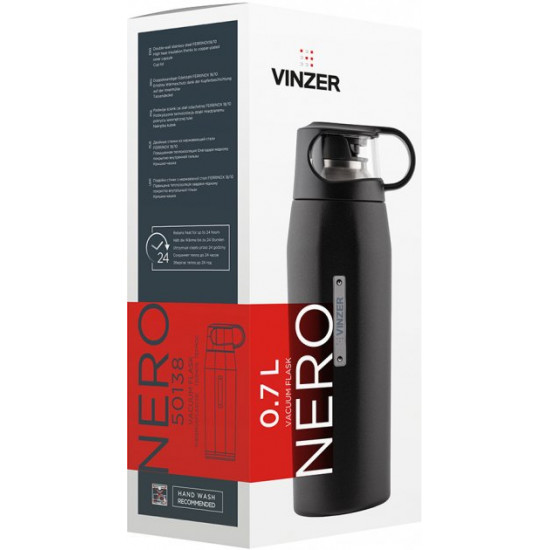 Термос Vinzer Nero Collection 0.7 л (50138) (5907706501389) Термос Vinzer Nero Collection 0.7 л (50138) (5907706501389)