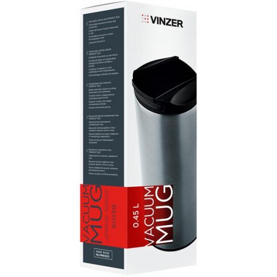 Термокружка Vinzer Металлик 0.45 л (50139) (5907706501396) Термокружка Vinzer Металлик 0.45 л (50139) (5907706501396)