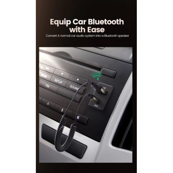Bluetooth adapter Ugreen Bluetooth 5.0 car AUX receiver with microphone Space Gray (70601) Bluetooth adapter Ugreen Bluetooth 5.0 car AUX receiver with microphone Space Gray (70601)