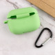 Протиударний чохол для навушників Airpods Pro / Epik силіконовий футляр з карабіном / Зелений Spearmint Протиударний чохол для навушників Airpods Pro / Epik силіконовий футляр з карабіном / Зелений Spearmint