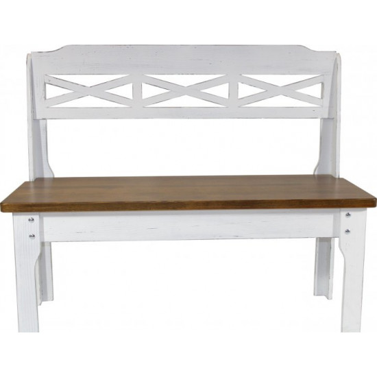 Bench with backrest DREVODELA 89x109x41cm (060923)
