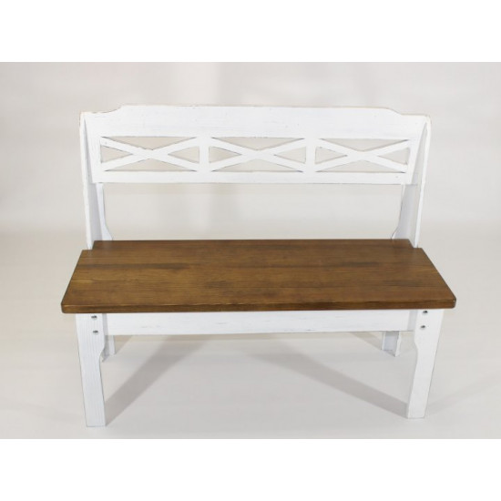 Bench with backrest DREVODELA 89x109x41cm (060923)
