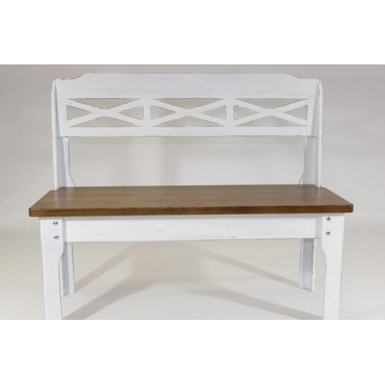Bench with backrest DREVODELA 89x109x41cm (060923)