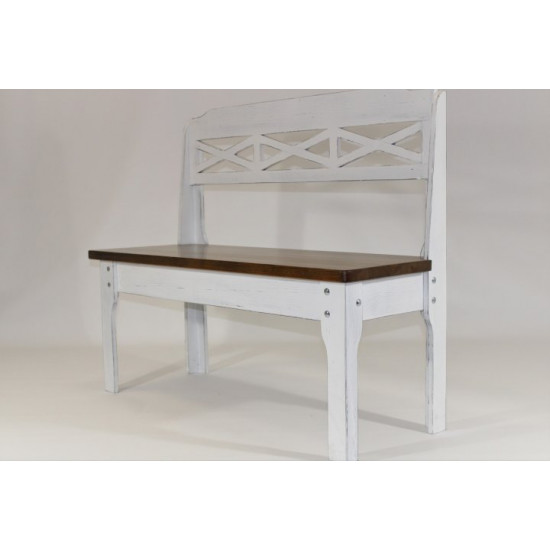 Bench with backrest DREVODELA 89x109x41cm (060923)