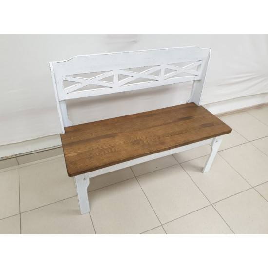 Bench with backrest DREVODELA 89x109x41cm (060923)