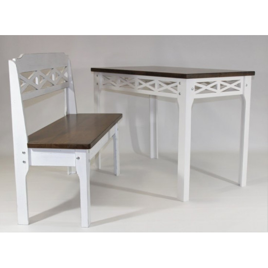 Bench with backrest DREVODELA 89x109x41cm (060923)