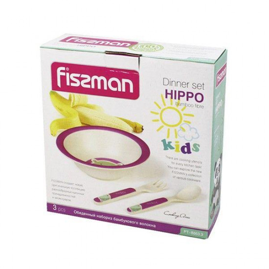 Детский набор Fissman Бегемотик 3 предмета (8863) Детский набор Fissman Бегемотик 3 предмета (8863)