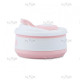 Reusable Silicone Foldable Thermal Mug with Lid Collapsible Leakproof Thermal Cup for Coffee Tea, Pink Reusable Silicone Foldable Thermal Mug with Lid Collapsible Leakproof Thermal Cup for Coffee Tea, Pink