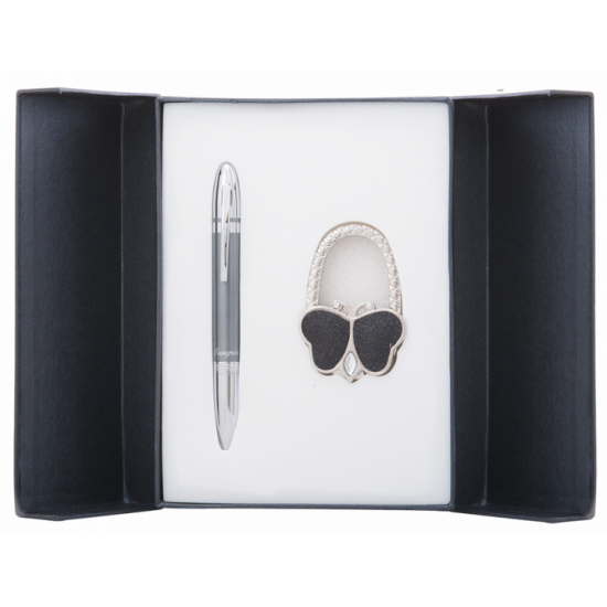 Gift set Langres Lightness: ballpoint pen + gachek for bag black (LS.122030-01) Gift set Langres Lightness: ballpoint pen + gachek for bag black (LS.122030-01)