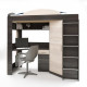 Attic slide bed with wardrobe and table Everest wenge + milky oak (EVR-2100) Attic slide bed with wardrobe and table Everest wenge + milky oak (EVR-2100)