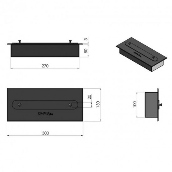 Біокамін Simple Fire Frame 550 білий Біокамін Simple Fire Frame 550 білий