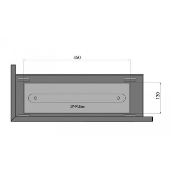 Біокамін Simple Fire Corner 600 L зі склом