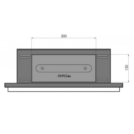 Біокамін Simple Fire Frame 550 сірий зі склом