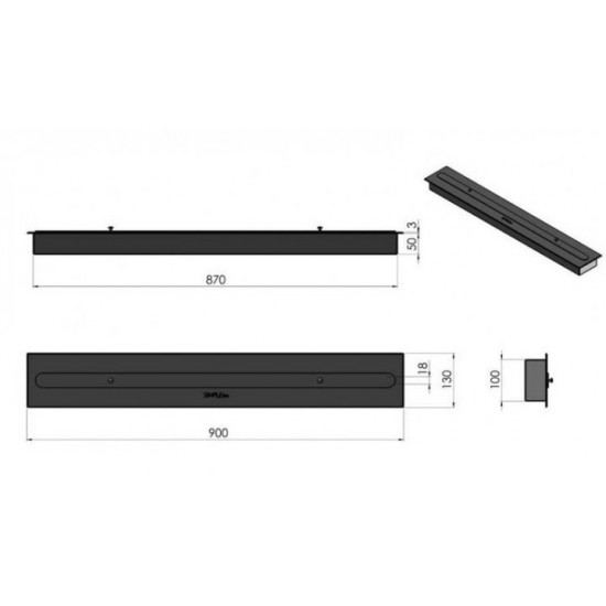 Біокамін Simple Fire Frame 1200 білий зі склом Біокамін Simple Fire Frame 1200 білий зі склом