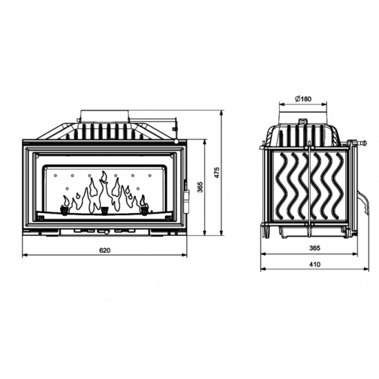 Каминная топка KAWMET W16 Каминная топка KAWMET W16