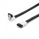 Кабель SATA 3.0 0.5m Atcom, з клямкою чорний кутовий (17126) Кабель SATA 3.0 0.5m Atcom, з клямкою чорний кутовий (17126)