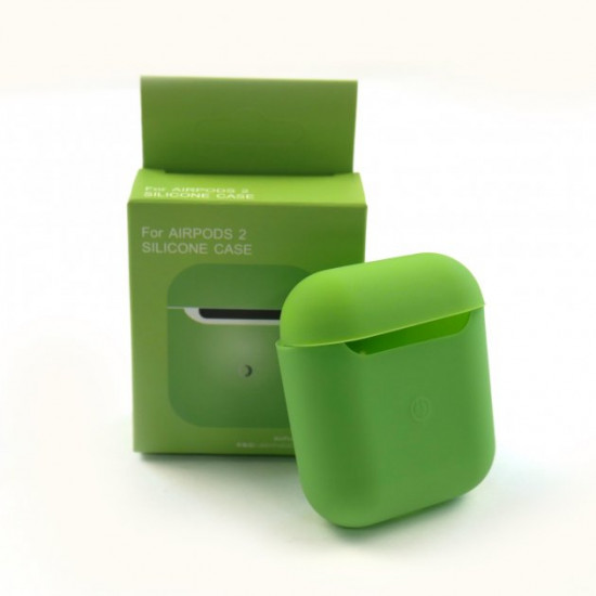 Чехол Silicone Case для Airpods 1/2 Bean Green Чехол Silicone Case для Airpods 1/2 Bean Green