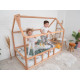 Children's bed Montessori house BUSY WOOD floor model 2 190x90 cm natural wood Children's bed Montessori house BUSY WOOD floor model 2 190x90 cm natural wood