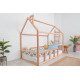 Children's bed Montessori house BUSY WOOD floor model 2 190x90 cm natural wood Children's bed Montessori house BUSY WOOD floor model 2 190x90 cm natural wood