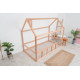 Children's bed Montessori house BUSY WOOD floor model 2 190x90 cm natural wood Children's bed Montessori house BUSY WOOD floor model 2 190x90 cm natural wood